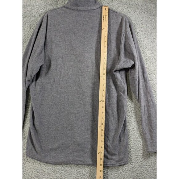 Patagonia Capilene Pullover Mens Large Fleece Zip Mock Sweater Made In USA Gray - Picture 6 of 12